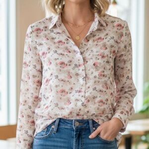 EUC Loft Floral Blouse(size small)